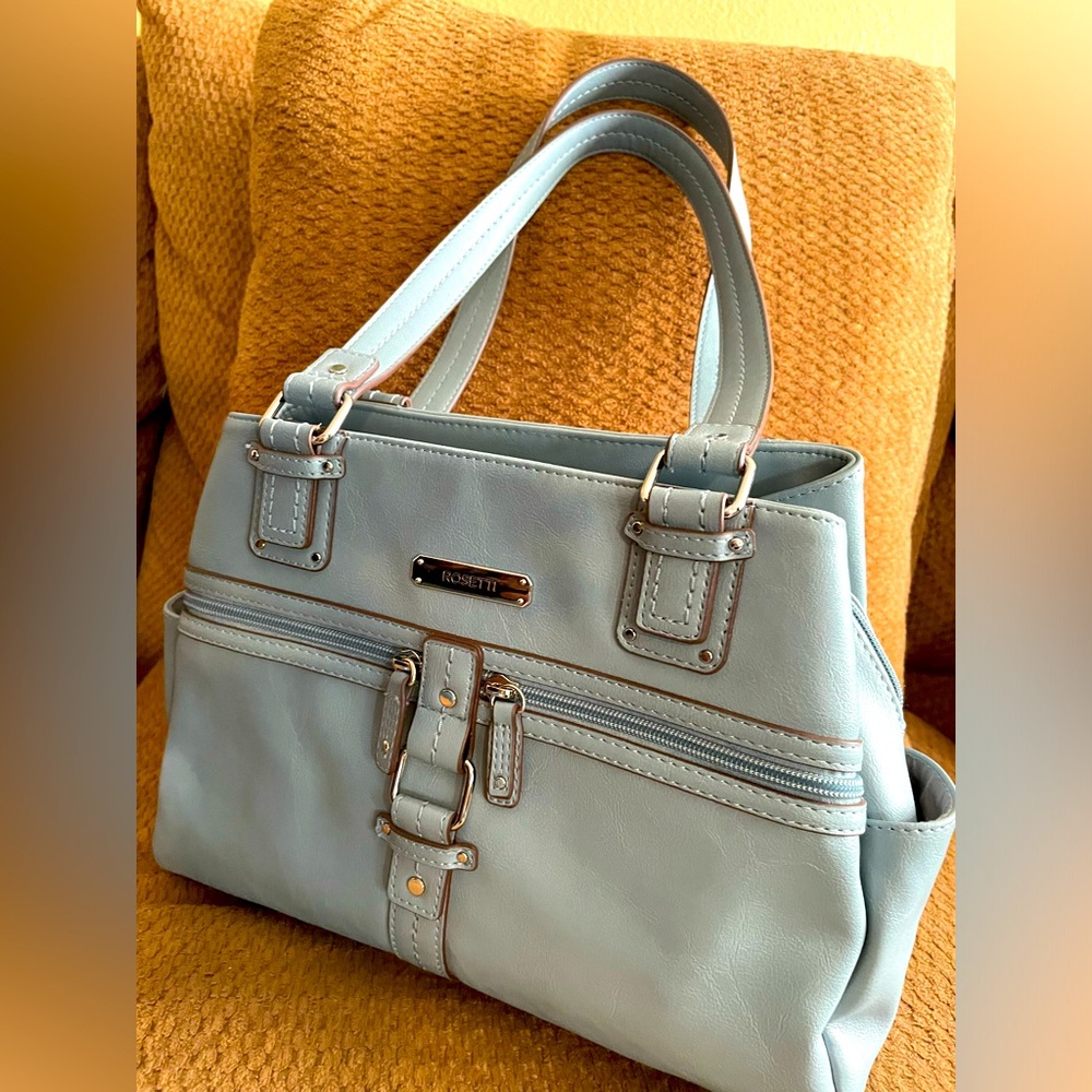 Rosetti Blue Satchel with Structured Design